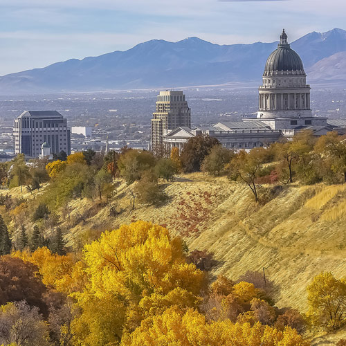 Utah Capitol in autumn